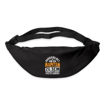 Captain Sailing Boats Boat Skipper Saying - Bum bag - black - Front