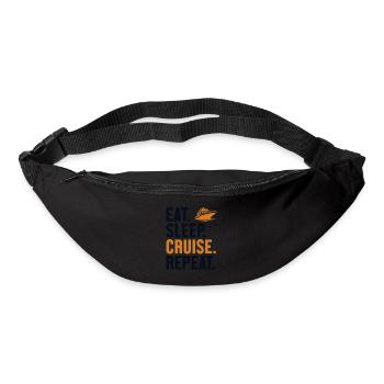 Croisière Eat Sleep Croisière répétée en bateau de croisière - Sac banane - noir - Devant