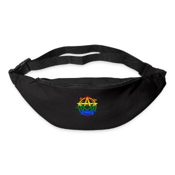 Lgbt Gay Pride Regenbogenflagge Satan Satanischer - Gürteltasche - Schwarz - Vorne