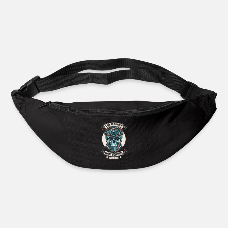 Schrauber Tuning Tuner Schädel - Gürteltasche - Schwarz