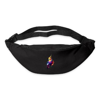 Observation des oiseaux Colorful Splash Art Cockatiel - Sac banane - noir - Devant