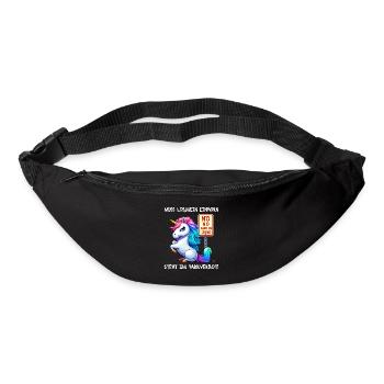 Doit y aller, ma licorne est dans l’interdiction de stationnement drôle - Sac banane - noir - Devant