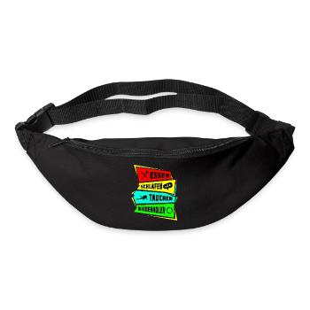 Essen Schlafen Tauchen wiederholen - Gürteltasche - Schwarz - Vorne