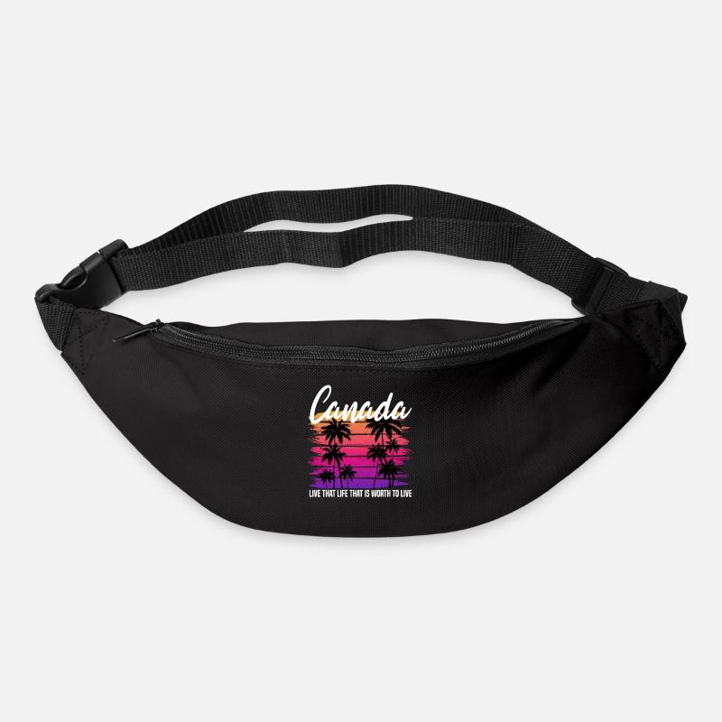 canada retro - Gürteltasche - Schwarz