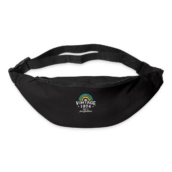 1974 Anniversaire Vintage Arc-en-ciel Soleil - Sac banane - noir - Devant