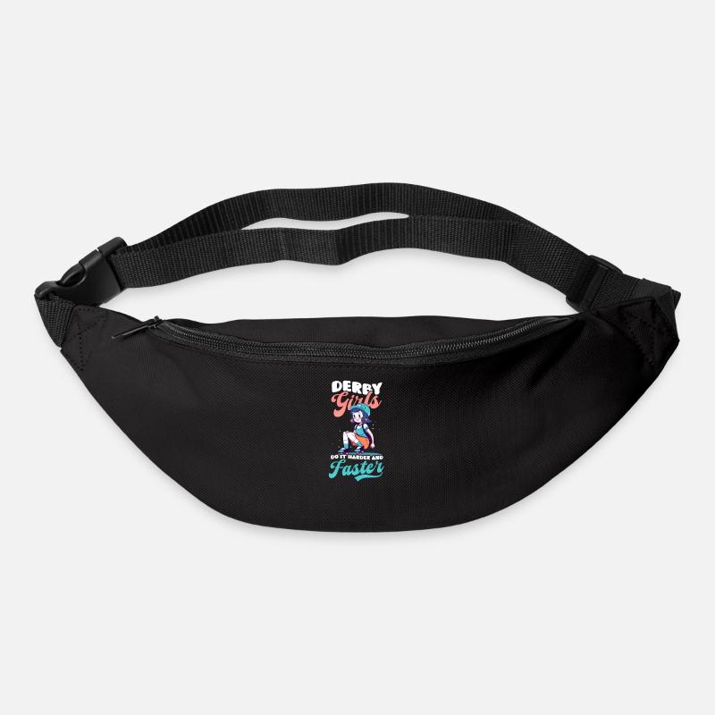 Roller Derby : Les filles à roulettes font plus fort et plus vite - Sac banane - noir