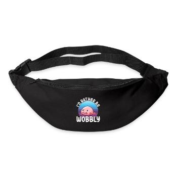 Poisson blob mignon poisson laid - Sac banane - noir - Devant