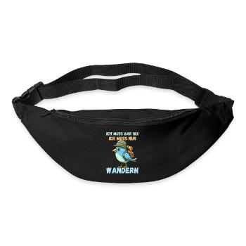 Randonnée Randonnée Randonnée Vacances Oiseau Nature Drôle - Sac banane - noir - Devant