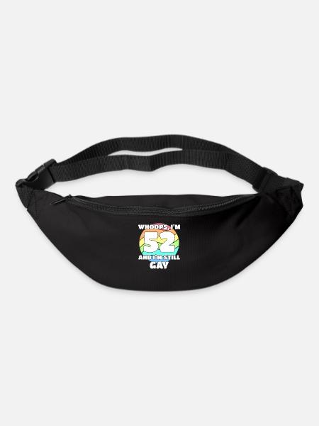 Funny Gay Pride - 52nd Birthday 52 BDay Lesbian - Bum bag - black