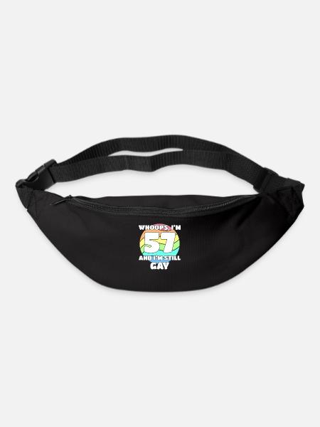 57. Geburtstag 57 BDay Lesbisch Schwul Bi Trans - - Gürteltasche - Schwarz