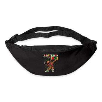 Juneteenth Dabbing Black Girls Queen Melanin Brown - Sac banane - noir - Devant