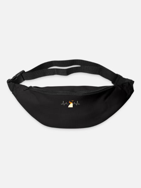 Pinguin Herzschlag Kawaii Pinguin Niedlich - Gürteltasche - Schwarz