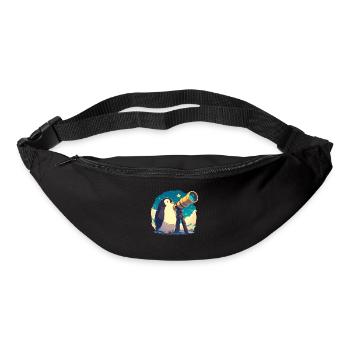 Penguin Astronomer Kawaii Penguin Cute - Bum bag - black - Front
