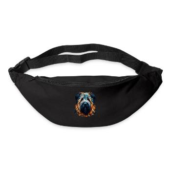Polygon Art Briard Briards - Bum bag - black - Front