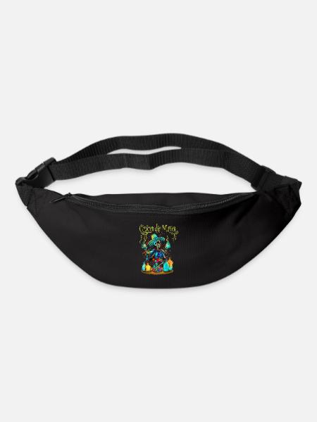 Skelett Koch Cingo de Mayo Trank Hexenshirt - Gürteltasche - Schwarz