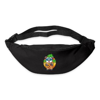 Lustige Panda Cartoon Sommer Strand Sonnenbrille Gitarre - Gürteltasche - Schwarz - Vorne