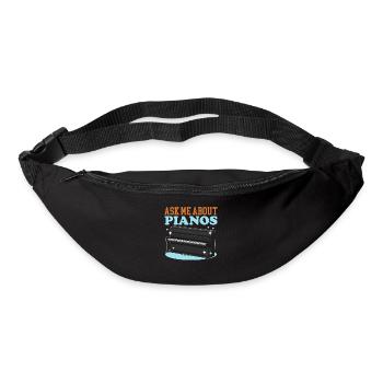 Piano Pianiste Piano Pianiste Cadeau - Sac banane - noir - Devant