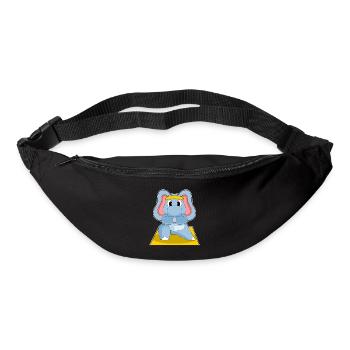 Gymnastique de fitness de yoga d’éléphant - Sac banane - noir - Devant