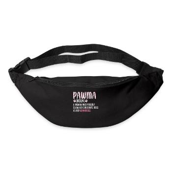 Pawma Lustige Definition Hund Oma Welpe Enkelhund - Gürteltasche - Schwarz - Vorne