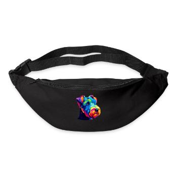 Bunte Pop Art Kerry Blue Terrier Terrier - Gürteltasche - Schwarz - Vorne