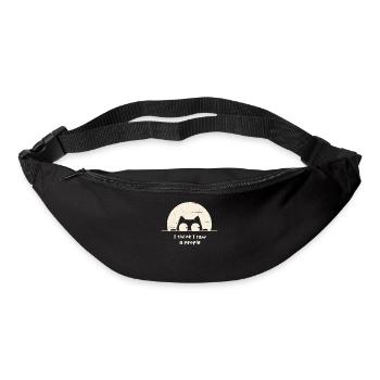 Je crois que j’ai vu un peuple. Chat mignon. - Sac banane - noir - Devant