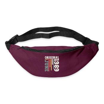 Original June 1989 Born 1989 35th Birthday 89 - Bum bag - burgundy - Front