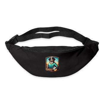 Bouvier bernois joueur de football champion fan - Sac banane - noir - Devant