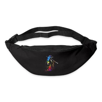 Flute player Retrowave - Bum bag - black - Front