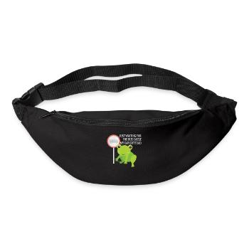 J’attends juste le bus parce que ma voiture s’amuse à crapauder - Sac banane - noir - Devant