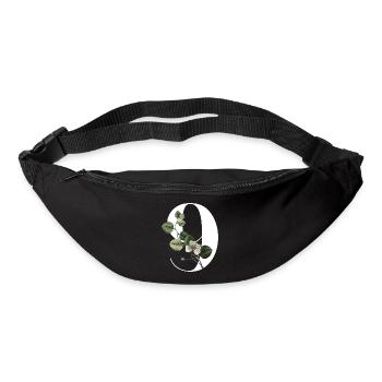 Nummer 9 Blumengrün -9. Blumengeburtstag - Gürteltasche - Schwarz - Vorne