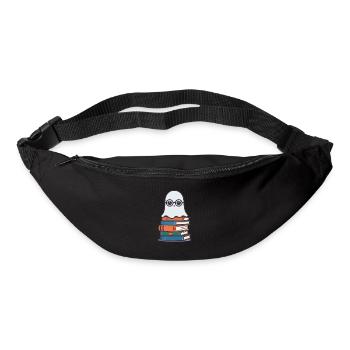 Book Lover Style Reading Halloween Ghost - Bum bag - black - Front