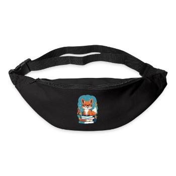 Niedlicher Buch Liebhaber Lustiger Bücherwurm - Gürteltasche - Schwarz - Vorne