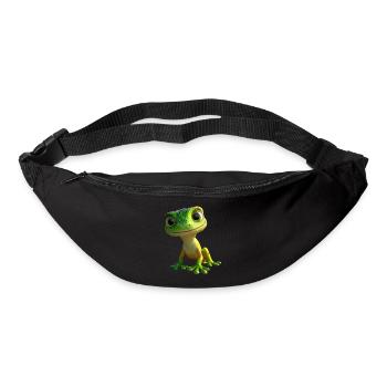 Gecko Eidechse Reptil Geckos Echse Leguan Gekko - Gürteltasche - Schwarz - Vorne