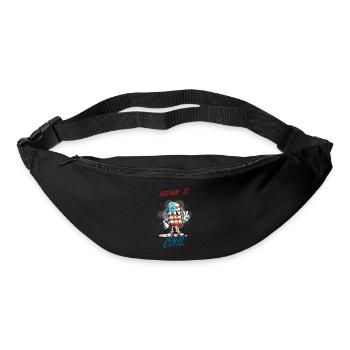 Drapeau américain rétro vintage Keepin It Cool - Sac banane - noir - Devant