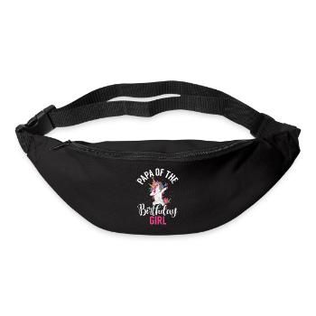 Birthday Girl's Dad Unicorn Bday - Bum bag - black - Front