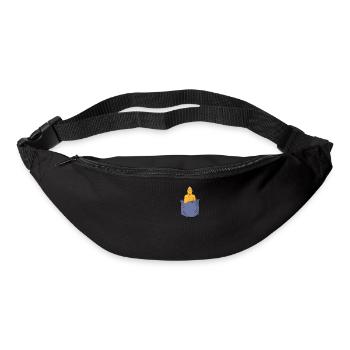 Statue de symbole bouddhiste de poche de poitrine bouddhiste - Sac banane - noir - Devant