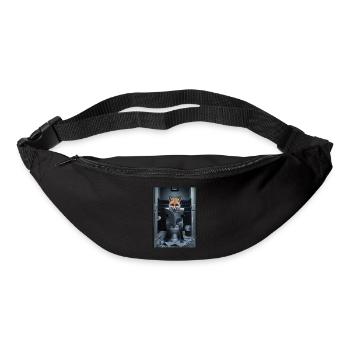 Fuchs Toilette lesen Zeitung Geschenk - Gürteltasche - Schwarz - Vorne