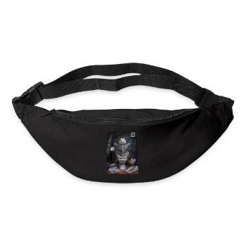 Eidechse Toilette Zeitung lesen Geschenk - Gürteltasche - Schwarz - Vorne