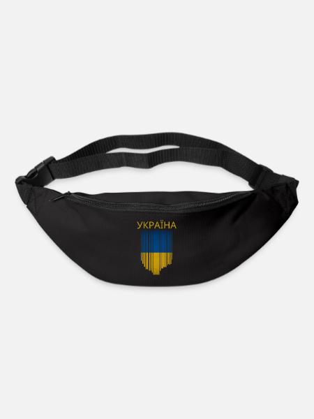 Ukrainische Flagge, Ukrainischer Stolz - Gürteltasche - Schwarz