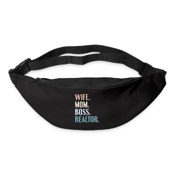 Agent immobilier Agent immobilier Cadeau d’agent immobilier - Sac banane - noir - Devant