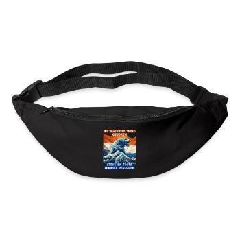 Dutch Pride vintage texture dutch lion - Bum bag - black - Front