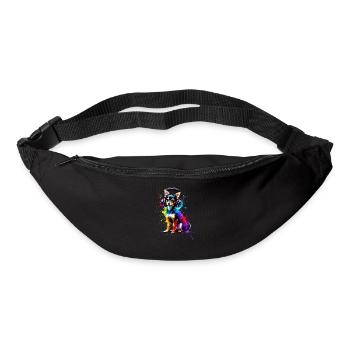 Splash Art Kopfhörer Spielzeug Foxterrier Amerikanisches Spielzeug - Gürteltasche - Schwarz - Vorne