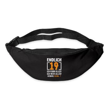 Finally 19 I can do everything I know everything - Bum bag - black - Front