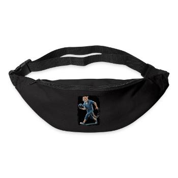 Gepard spielt Bowling Geschenk - Gürteltasche - Schwarz - Vorne