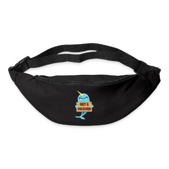 Kein Einhorn T-Shirt - Lustiges Narwalfisch Meer Wortspiel - Gürteltasche - Schwarz - Vorne