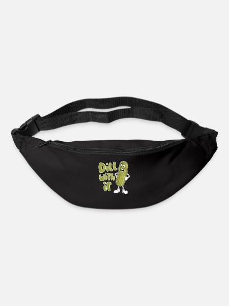 Dill Damit Lustige Gurke Cartoon - Gürteltasche - Schwarz
