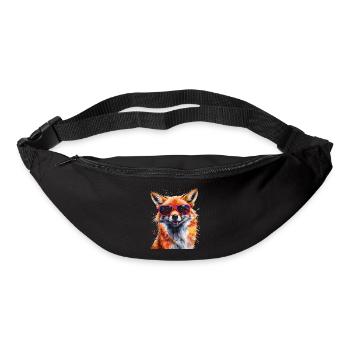 Fuchs Sonnenbrille Bunt Tier Design Print - Gürteltasche - Schwarz - Vorne