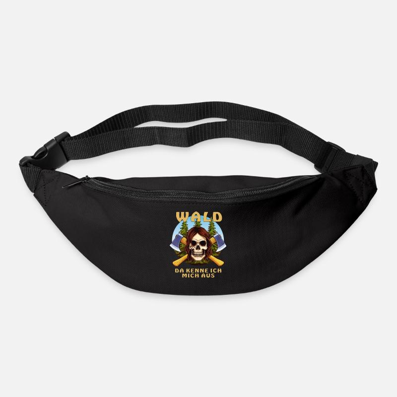 SCHÄDEL AXT WALD DA KENNE ICH MICH AUS - Gürteltasche - Schwarz