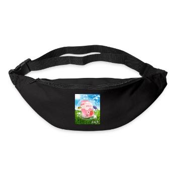 Frutiger Aero Aesthetic Tech Kawaii-Erdbeer-Milchf - Gürteltasche - Schwarz - Vorne