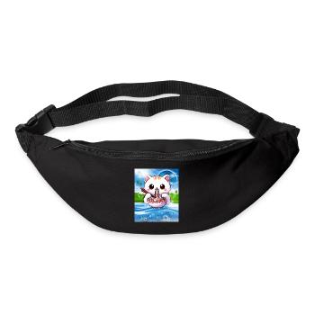 Frutiger Aero Aesthetic Tech Kawaii Ramen Katzenfi - Gürteltasche - Schwarz - Vorne
